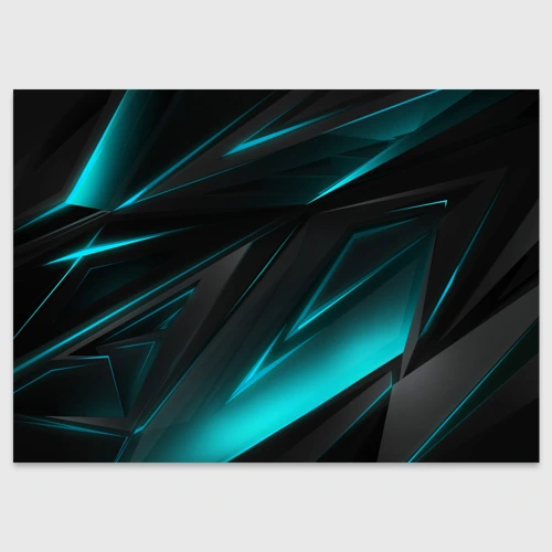 Поздравительная открытка Geometry stripes neon