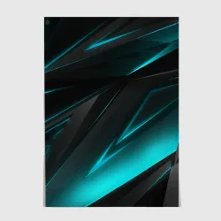 Постер Geometry stripes neon