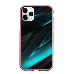 Чехол для iPhone 11 Pro Max матовый Geometry stripes neon