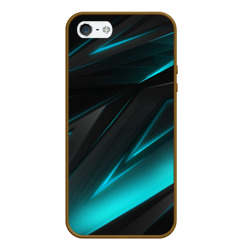 Чехол для iPhone 5/5S матовый Geometry stripes neon