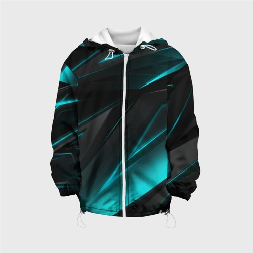 Детская куртка 3D Geometry stripes neon