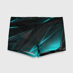 Детские купальные плавки 3D Geometry stripes neon
