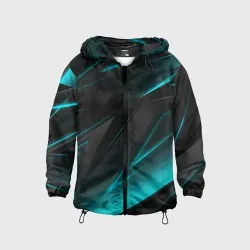 Детская ветровка 3D Geometry stripes neon