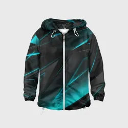 Детская ветровка 3D Geometry stripes neon