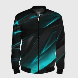 Мужской бомбер 3D Geometry stripes neon