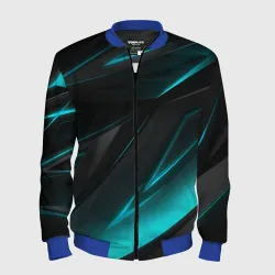 Мужской бомбер 3D Geometry stripes neon
