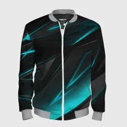 Мужской бомбер 3D Geometry stripes neon