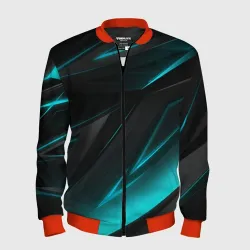 Мужской бомбер 3D Geometry stripes neon