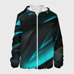 Мужская куртка 3D Geometry stripes neon