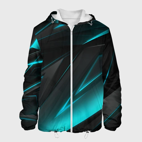 Мужская куртка 3D Geometry stripes neon