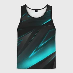 Мужская майка 3D Geometry stripes neon
