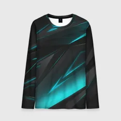 Мужской лонгслив 3D Geometry stripes neon