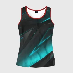 Женская майка 3D Geometry stripes neon