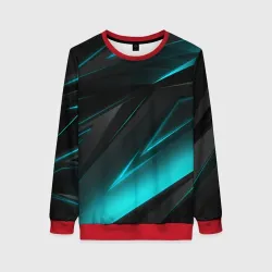 Женский свитшот 3D Geometry stripes neon