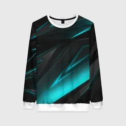Женский свитшот 3D Geometry stripes neon
