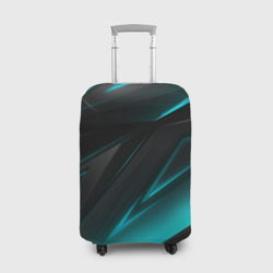 Чехол для чемодана 3D Geometry stripes neon
