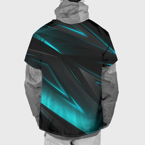 Накидка на куртку 3D Geometry stripes neon, цвет 3D печать - фото 2