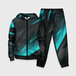 Детский костюм 3D Geometry stripes neon