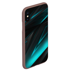 Чехол для iPhone XS Max матовый Geometry stripes neon - фото 2