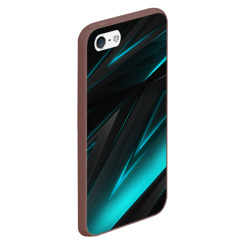 Чехол для iPhone 5/5S матовый Geometry stripes neon - фото 2