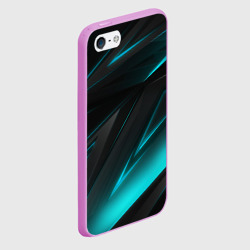 Чехол для iPhone 5/5S матовый Geometry stripes neon - фото 2