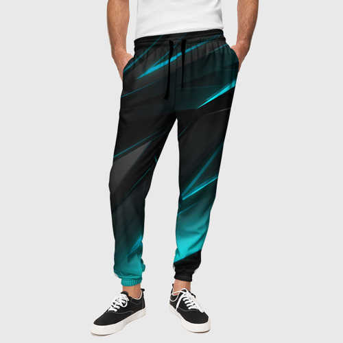 Мужские брюки 3D Geometry stripes neon - фото 4