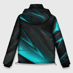 Куртка с принтом Geometry stripes neon для мужчины, вид сзади №1. Цвет основы: черный