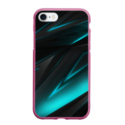 Чехол для iPhone 7/8 матовый Geometry stripes neon