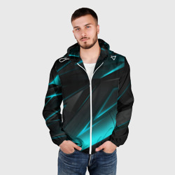 Мужская ветровка 3D Geometry stripes neon - фото 2
