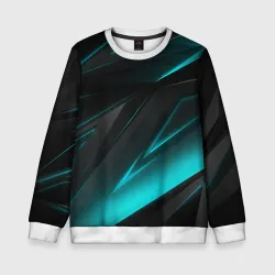 Детский свитшот 3D Geometry stripes neon
