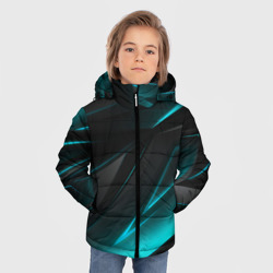 Зимняя куртка для мальчиков 3D Geometry stripes neon - фото 2