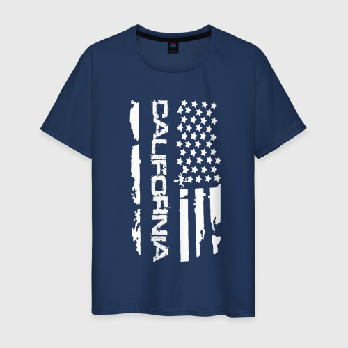 Мужская футболка хлопок California, цвет темно-синий
