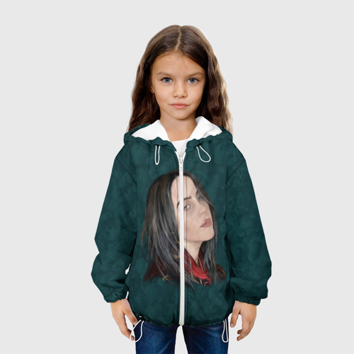 Детская куртка 3D BILLIE EILISH, цвет белый - фото 4