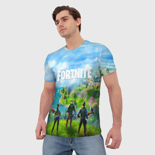 Мужская футболка 3D с принтом FORTNITE, фото на моделе #1