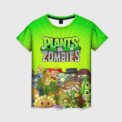 Женская футболка 3D Plants vs zombies