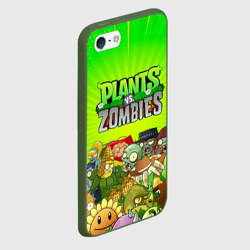 Чехол для iPhone 5/5S матовый Plants vs zombies - фото 2