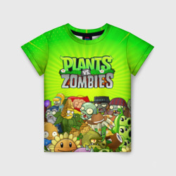 Детская футболка 3D Plants vs zombies