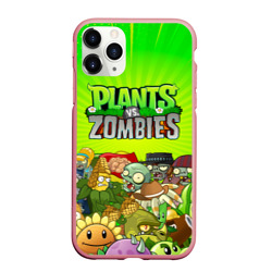 Чехол для iPhone 11 Pro Max матовый Plants vs zombies