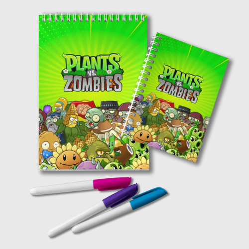 Блокнот Plants vs zombies, цвет белый