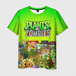 Мужская футболка 3D Plants vs zombies