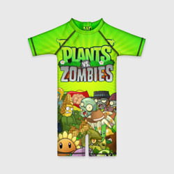 Детский купальный костюм 3D Plants vs zombies