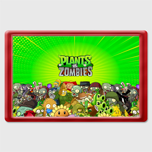 Магнит 45*70 Plants vs zombies, цвет красный