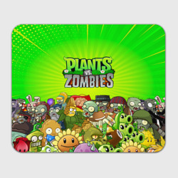 Прямоугольный коврик для мышки Plants vs zombies