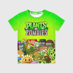 Детская футболка 3D Plants vs zombies