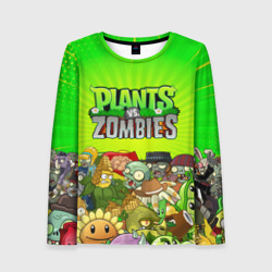 Женский лонгслив 3D Plants vs zombies