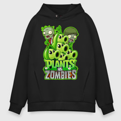 Мужское худи Oversize хлопок Plants vs zombies