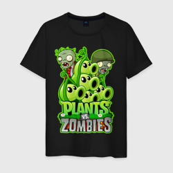 Мужская футболка хлопок Plants vs zombies