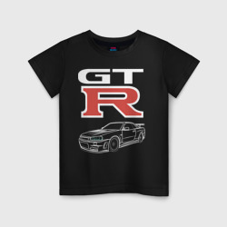 Детская футболка хлопок Nissan Skyline GTR R34