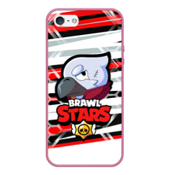 Чехол для iPhone 5/5S матовый Brawl Stars crow