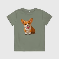 Детская футболка хлопок Корги